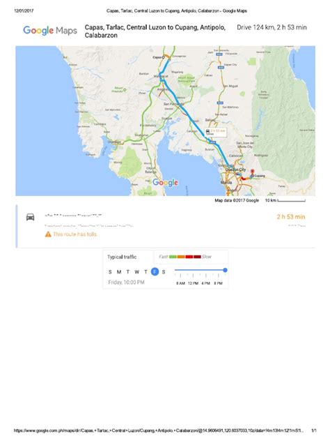 tarlac to antipolo|Google Maps.